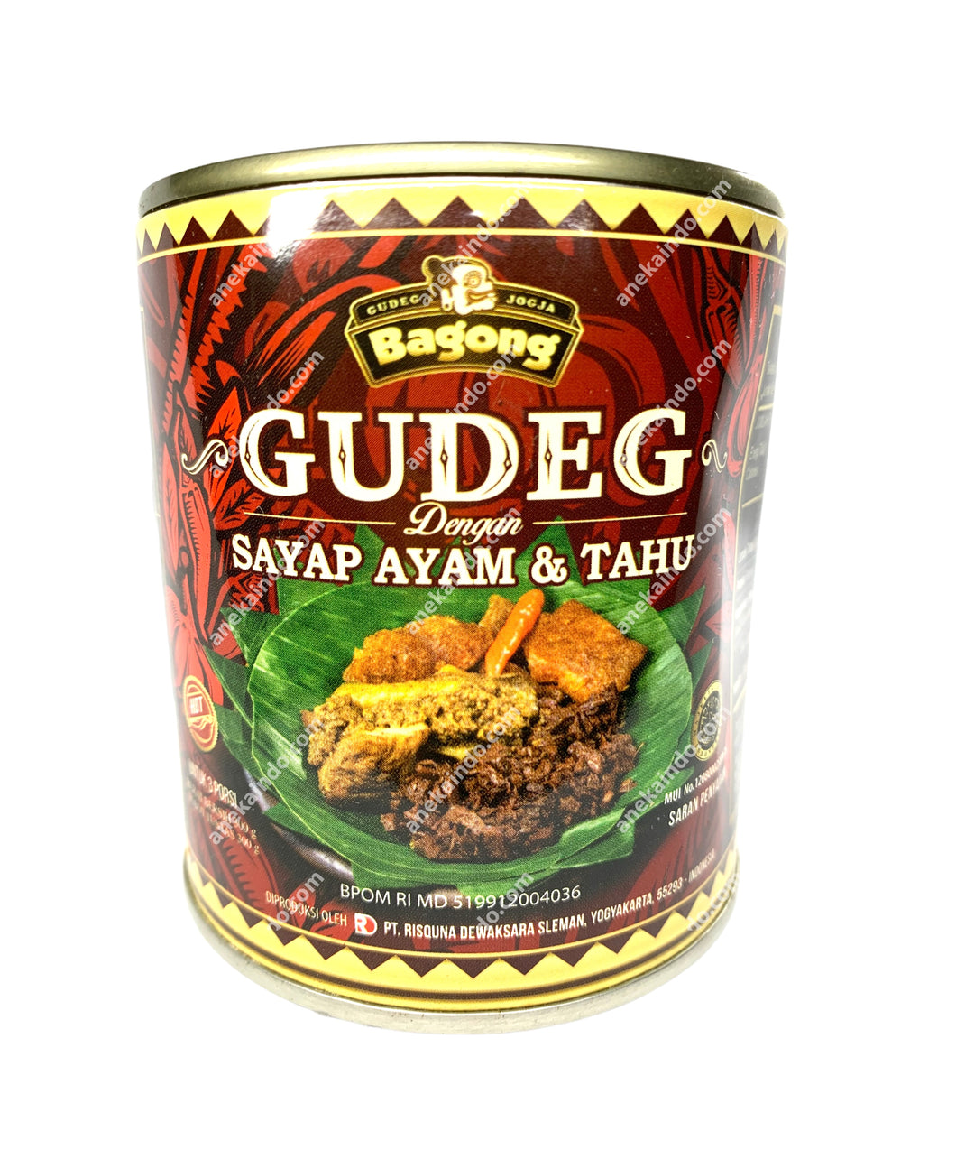 gudeg dengan sayap ayam dan tahu