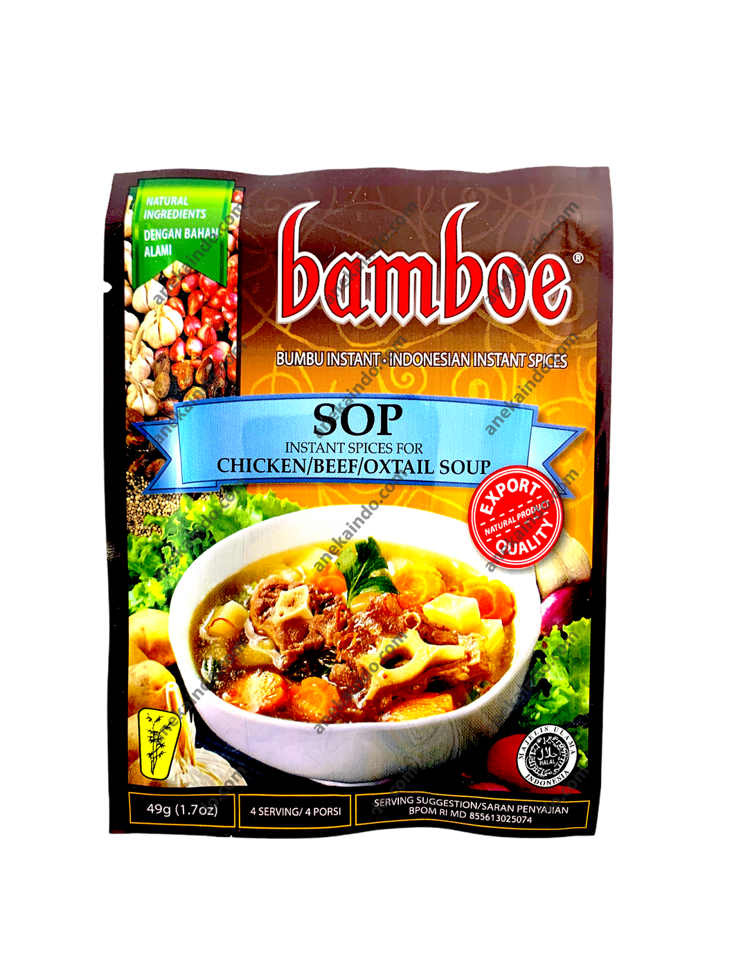 bamboe bumbu sop instant spices for chicken/beef/oxtail/soup